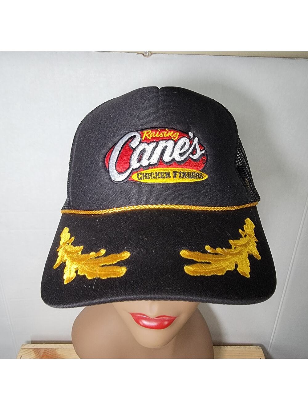 Raising Cains Black Snapback Trucker Hat